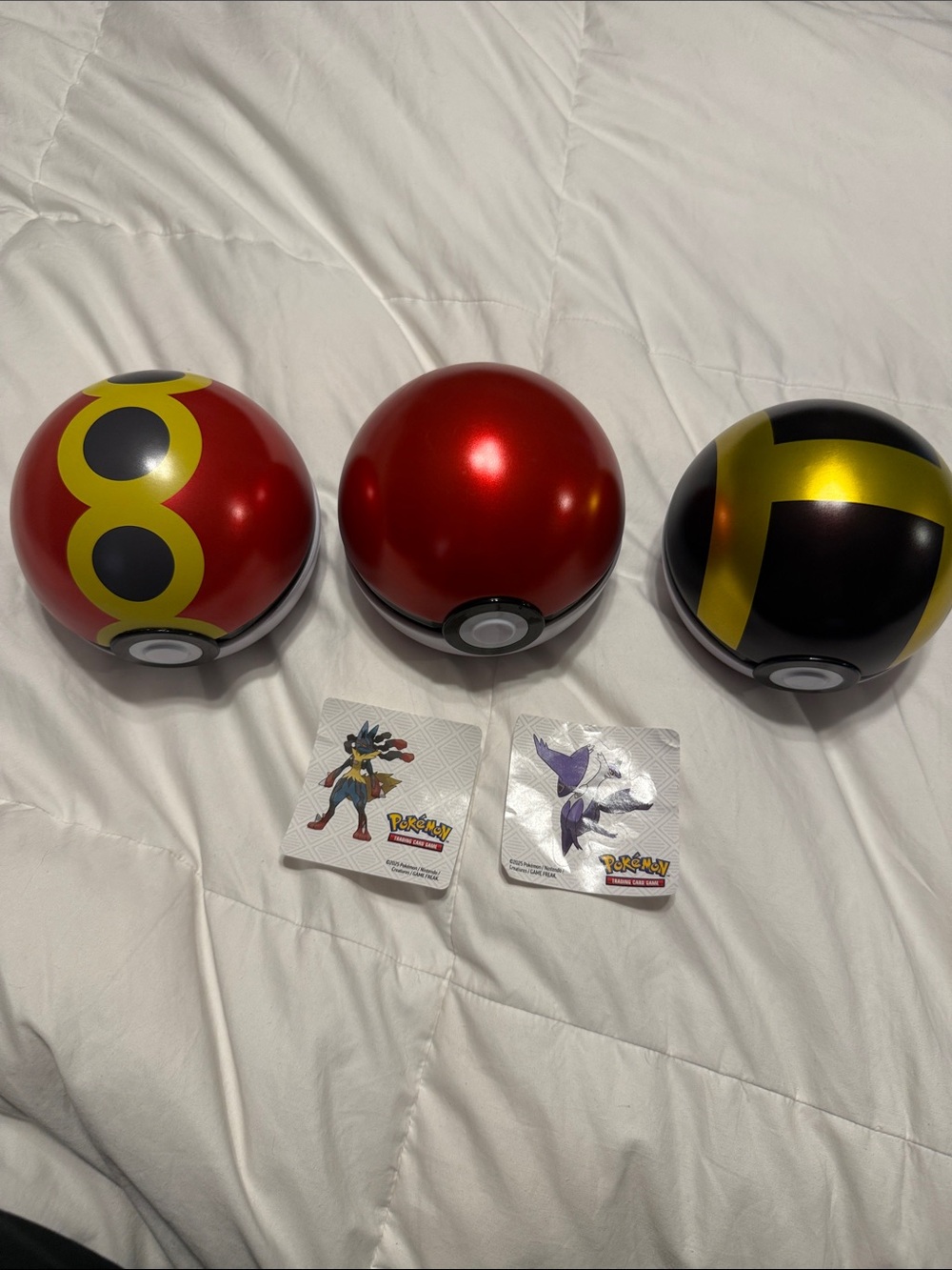 Empty Pokémon Poké Ball Trio Toy Set - Red, Black & Yellow